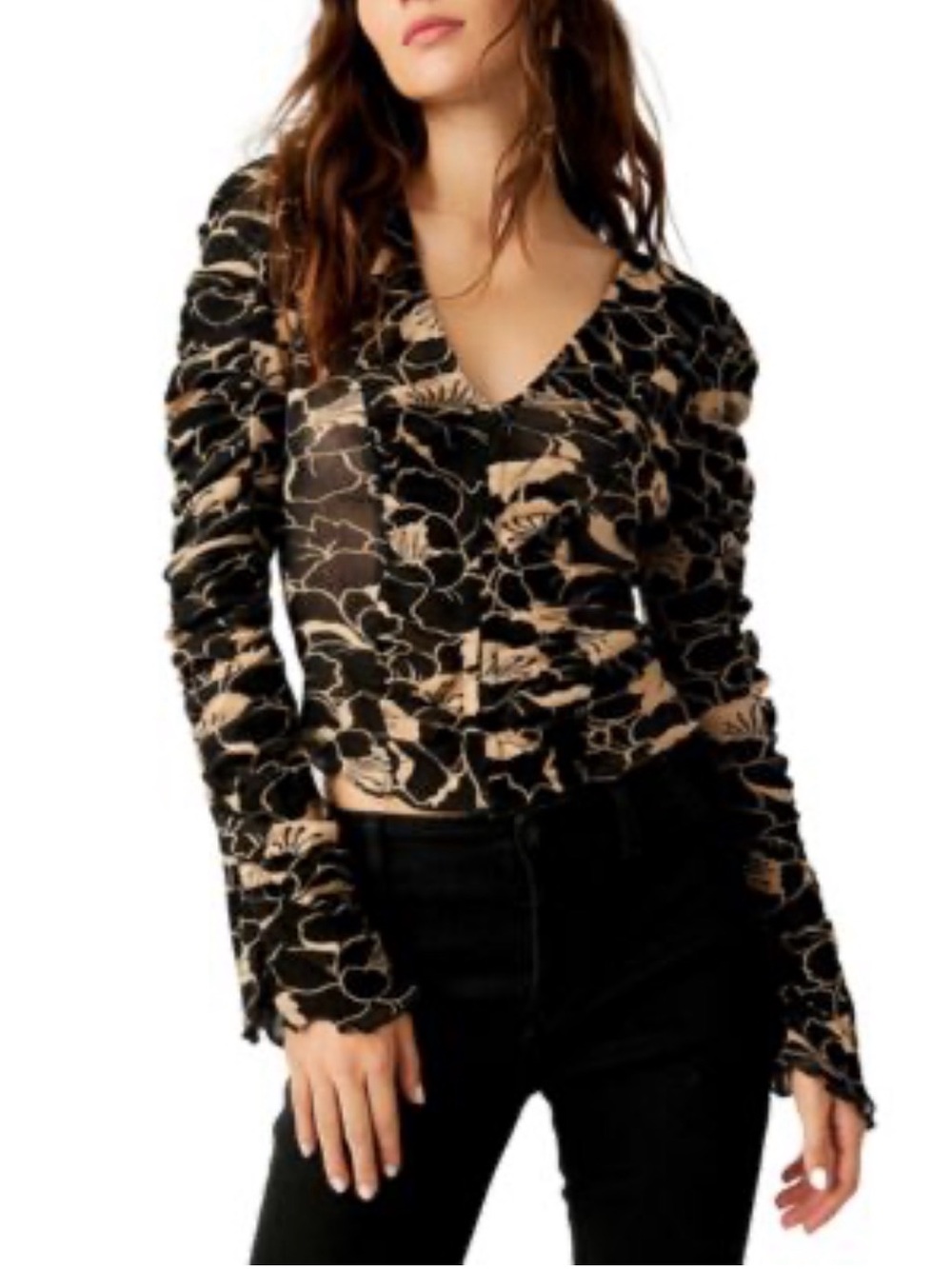 Free People Women’s Through The Meadow Cotton Top